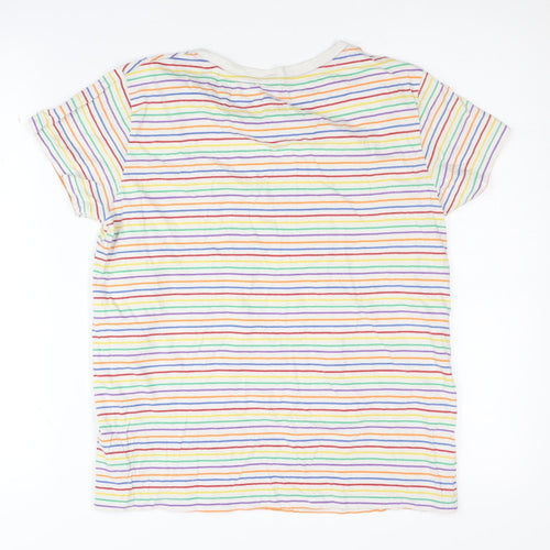 Threadbare Women's Multicoloured Striped T-Shirt Size 10