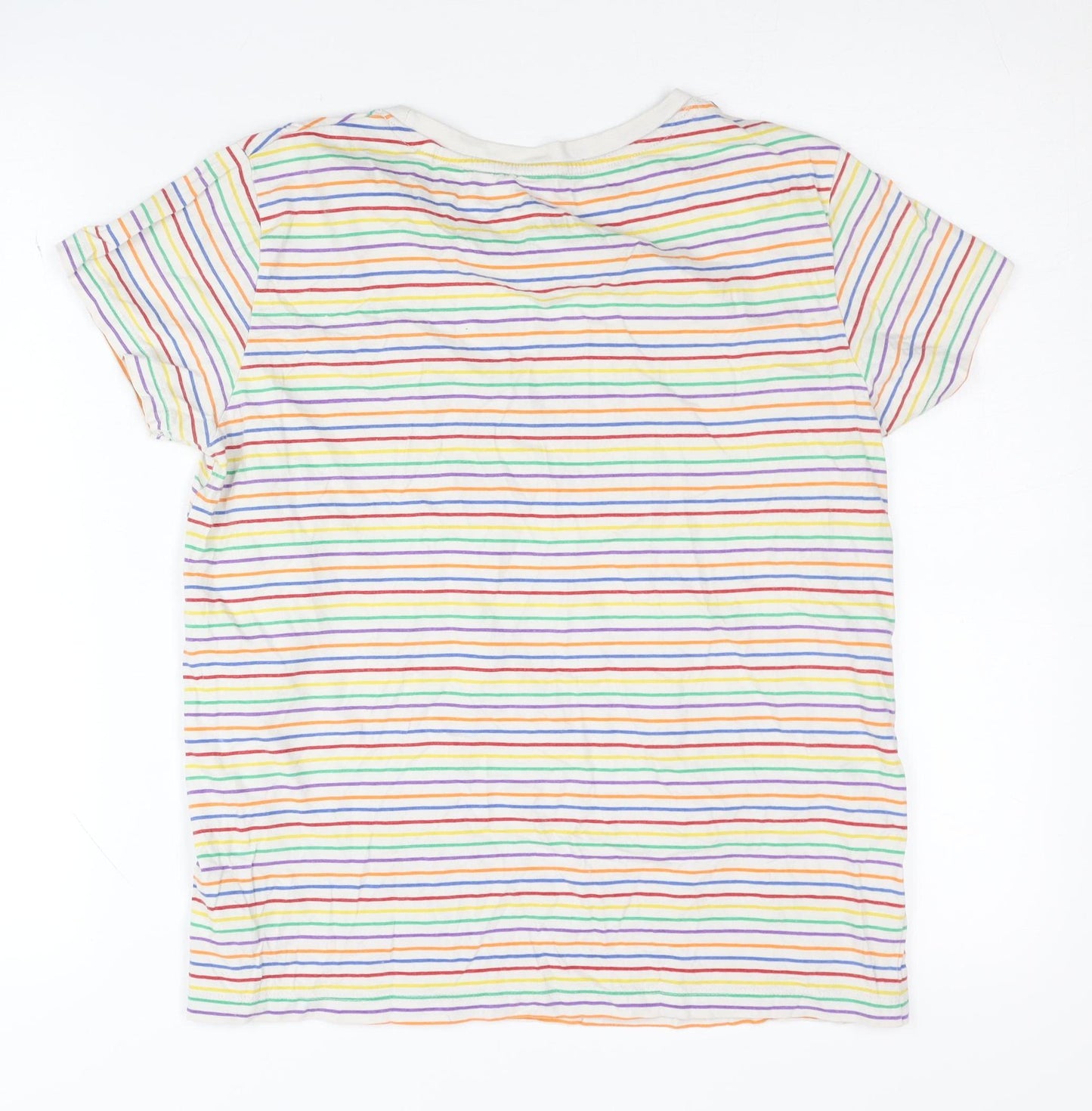 Threadbare Women's Multicoloured Striped T-Shirt Size 10