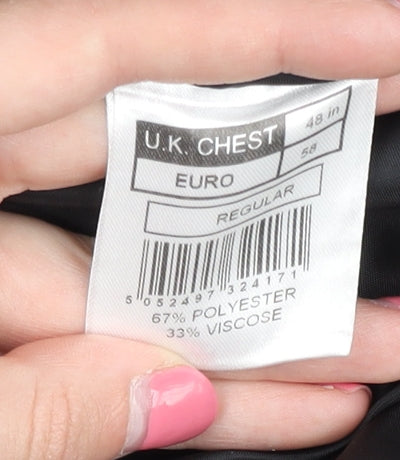 Thomas Nash Men's Black Regular Fit Blazer 48