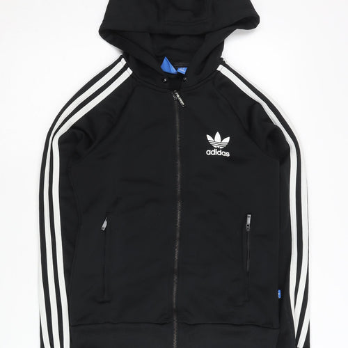 Adidas Women's Black Track Jacket, Size 8, Hoodie