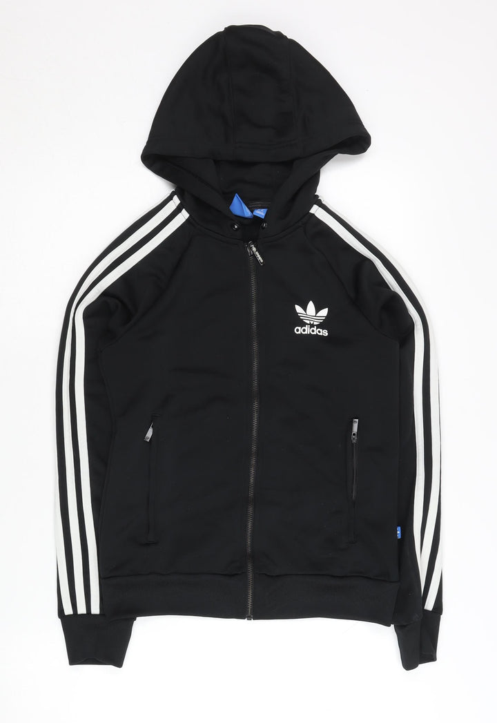 Adidas Women's Black Track Jacket, Size 8, Hoodie