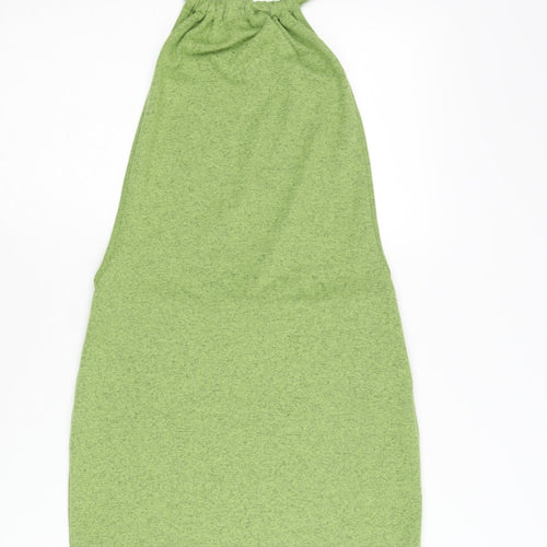 LilyLulu Women's Green Halter Dress S