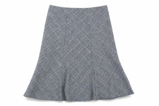 Front view of Honor Millburn Women's Grey Flare Skirt, size 12