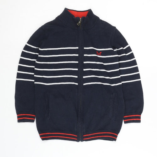 C&C Kids Boys Blue Striped Basic Jacket Size 5-6 Years