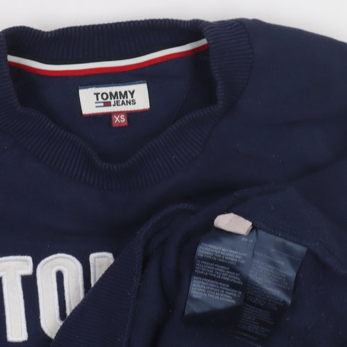 Tommy Jeans Women's Blue XS Logo Pullover Sweatshirt