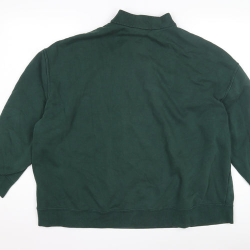 Nike Men's Green 1/4 Zip Sweatshirt - Size L