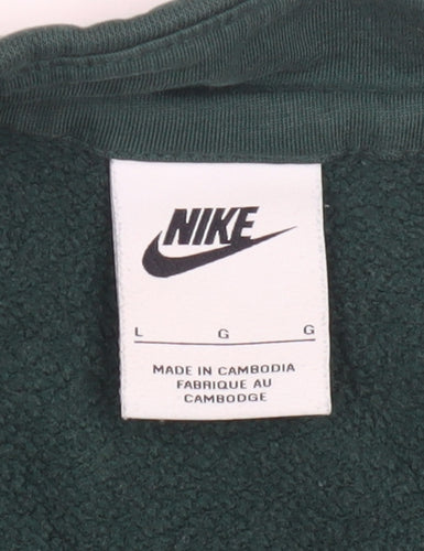 Nike Men's Green 1/4 Zip Sweatshirt - Size L