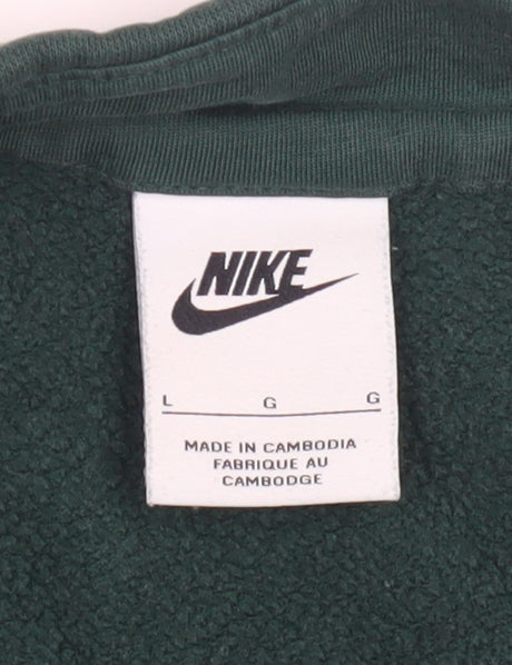 Nike Men's Green 1/4 Zip Sweatshirt - Size L
