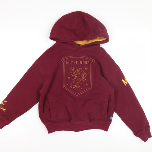 Marks and Spencer Girls Red Harry Potter Pullover Hoodie 8 Years