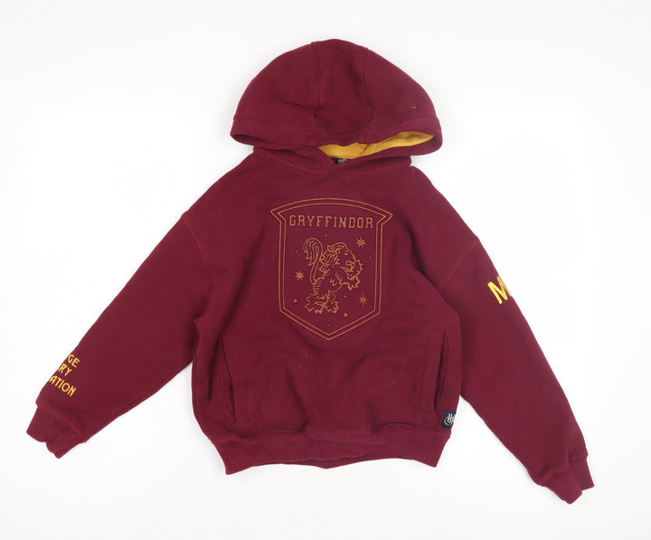 Marks and Spencer Girls Red Harry Potter Pullover Hoodie 8 Years
