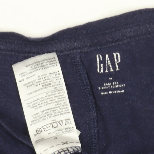 GAP Women's Blue M T-Shirt, Solid Casual Short Sleeve