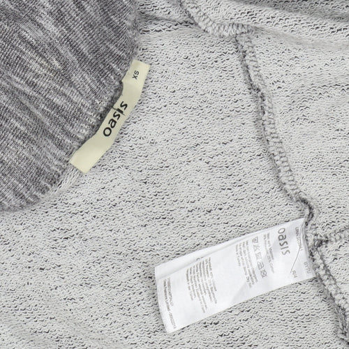 Oasis Women's Grey XS Knit Blazer Open Front Casual
