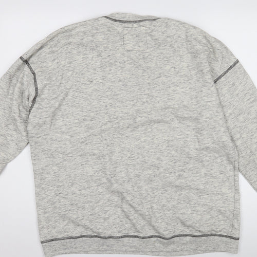 Hollister Men's Grey Pullover Logo Sweatshirt M