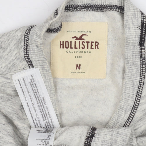 Hollister Men's Grey Pullover Logo Sweatshirt M