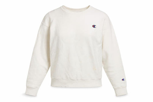Front view of Champion Ivory Crew Neck Sweatshirt M unisex adults