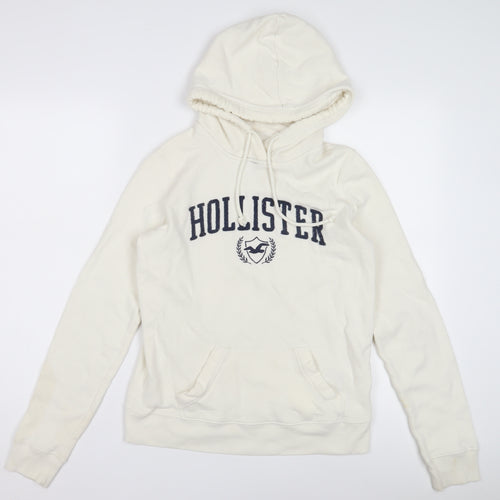 Hollister Women’s White XS Pullover Hoodie with Logo