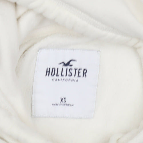 Hollister Women’s White XS Pullover Hoodie with Logo