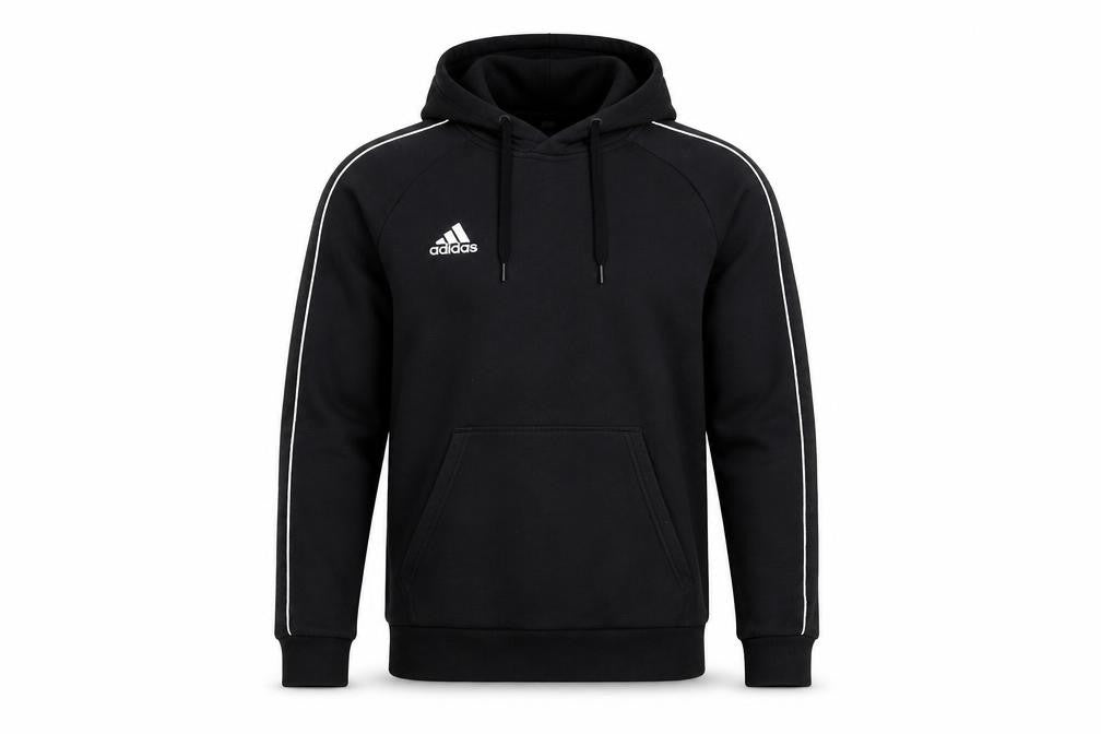 Front view of Adidas Men's Black Pullover Hoodie M