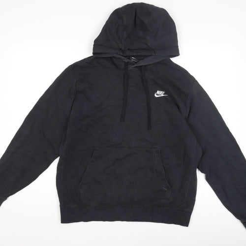 Nike Men's Black Pullover Hoodie Medium, Logo Accent