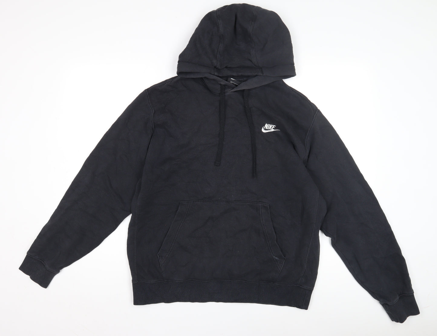 Nike Men's Black Pullover Hoodie Medium, Logo Accent