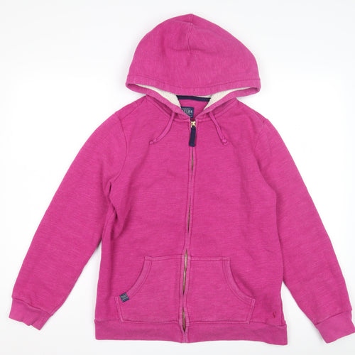 Joules Women's Pink Full Zip Hoodie Size 14