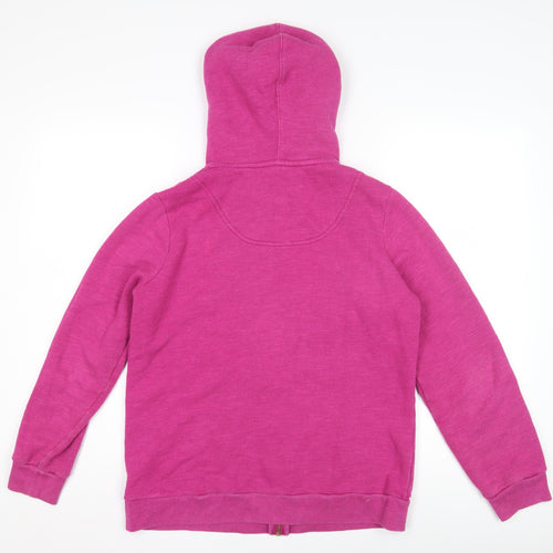 Joules Women's Pink Full Zip Hoodie Size 14
