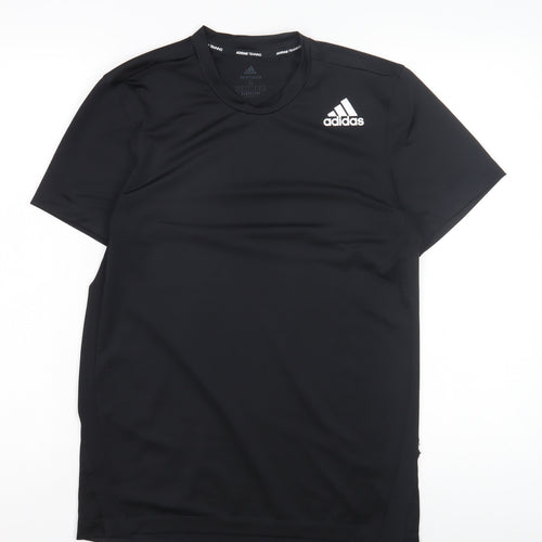 Adidas Boys Black T-Shirt, Size S, Sports Jersey, Activewear