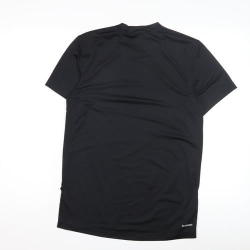 Adidas Boys Black T-Shirt, Size S, Sports Jersey, Activewear