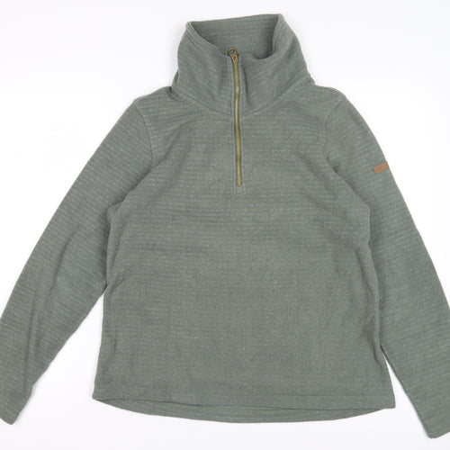 Regatta Women's Green Fleece Henley Sweatshirt Size 12