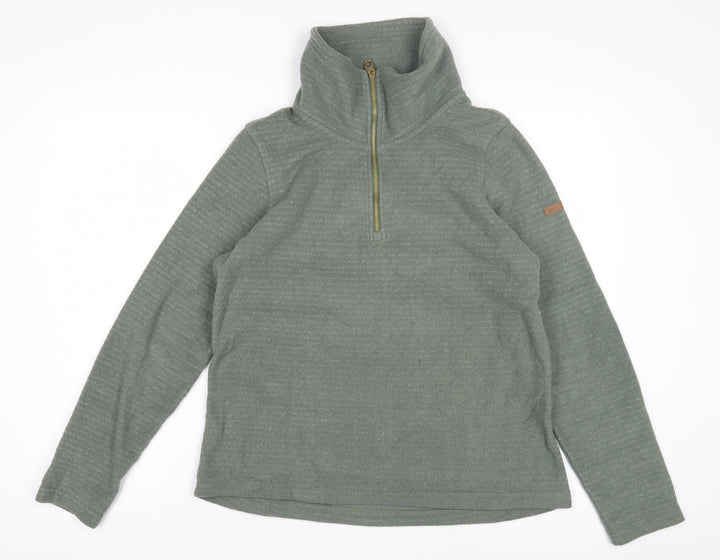 Regatta Women's Green Fleece Henley Sweatshirt Size 12