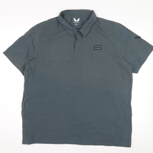 Castore Men's Grey Polo 2XL Short Sleeve Cotton
