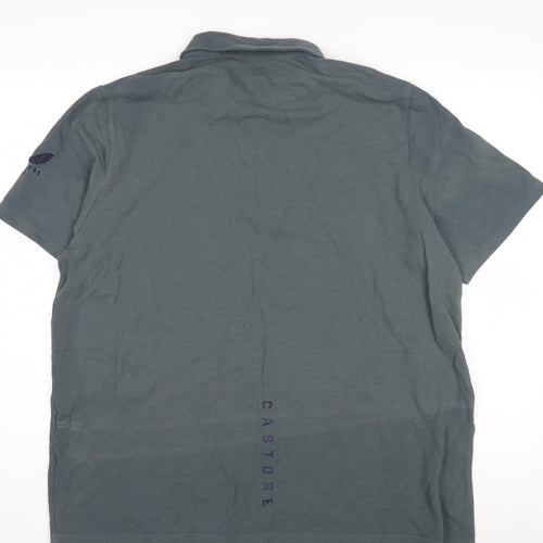 Castore Men's Grey Polo 2XL Short Sleeve Cotton