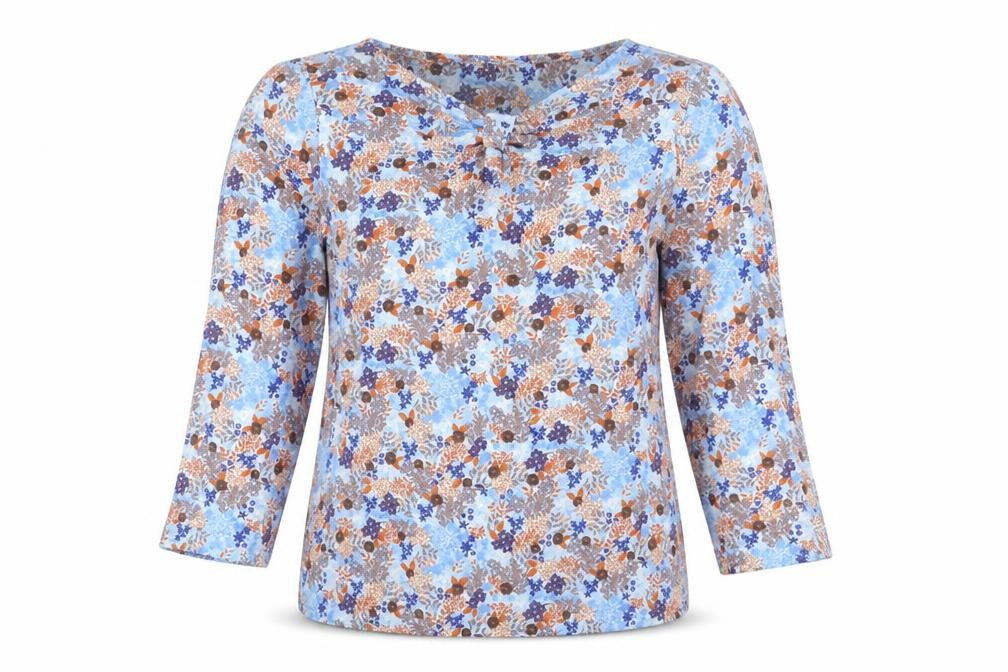 Front view of Laura Ashley Women's Floral Blouse, Multicoloured, UK 10