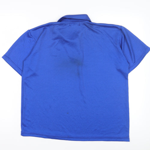 Adidas Men's Blue Polo Shirt, Size M, Casual Basic Style
