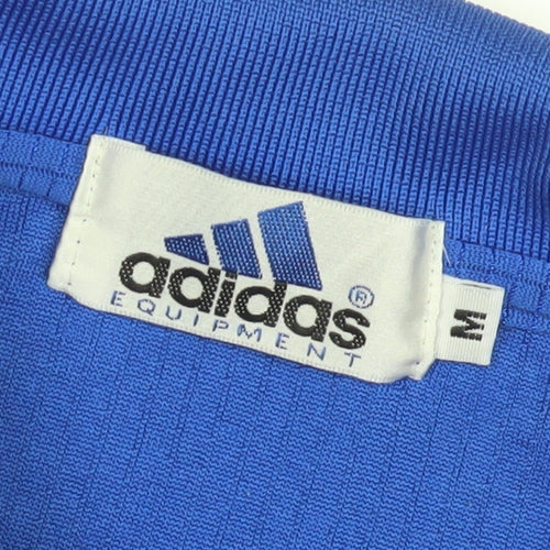 Adidas Men's Blue Polo Shirt, Size M, Casual Basic Style