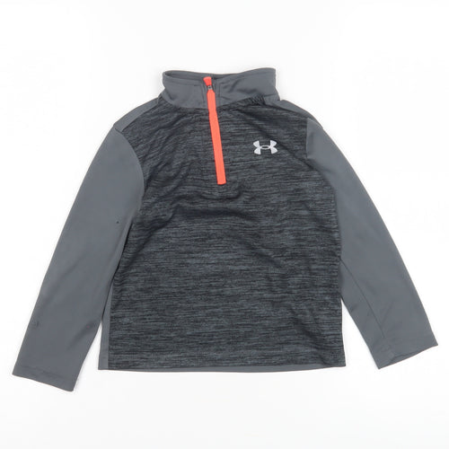 Under Armour Boys Grey 2-3Y Jersey Pullover Activewear Top