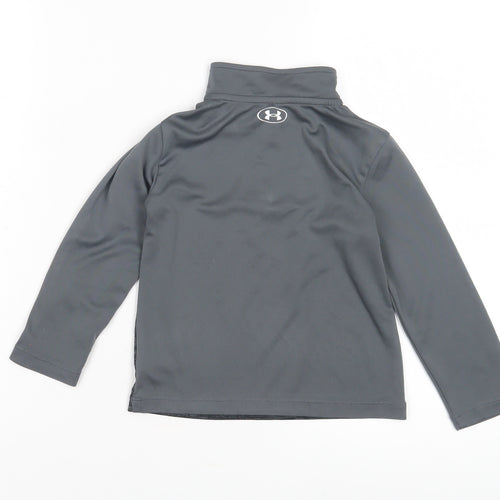 Under Armour Boys Grey 2-3Y Jersey Pullover Activewear Top