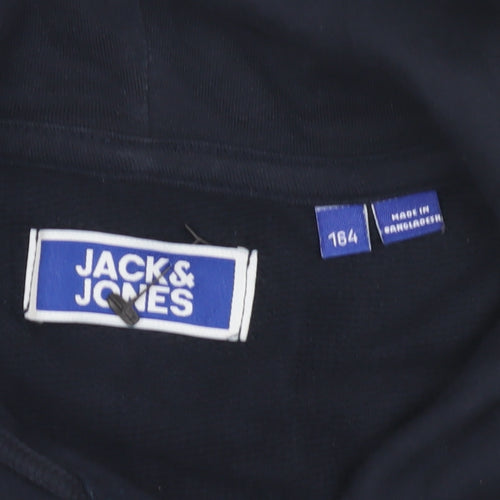 Jack & Jones Unisex Kids Blue Hoodie, 14 Years, Pullover