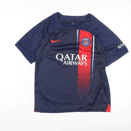 Nike Boys Blue Football Jersey Pullover Short Sleeve Athletic
