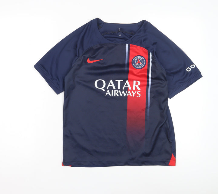Nike Boys Blue Football Jersey Pullover Short Sleeve Athletic