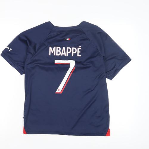 Nike Boys Blue Football Jersey Pullover Short Sleeve Athletic