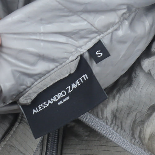 Alessandro Zavetti Grey Puffer Jacket S Unisex Winter