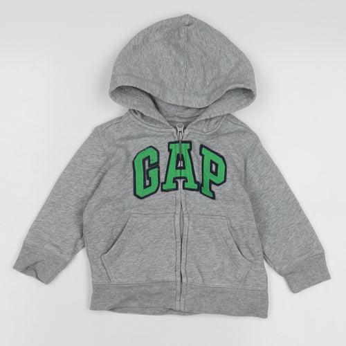 GAP Unisex Baby Grey Hoodie 12-18M Cotton Blend Jacket