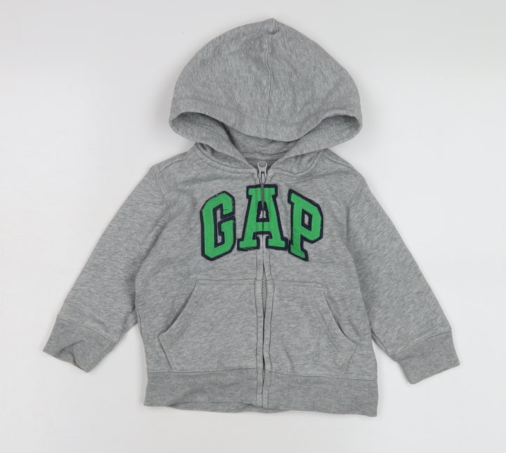 GAP Unisex Baby Grey Hoodie 12-18M Cotton Blend Jacket