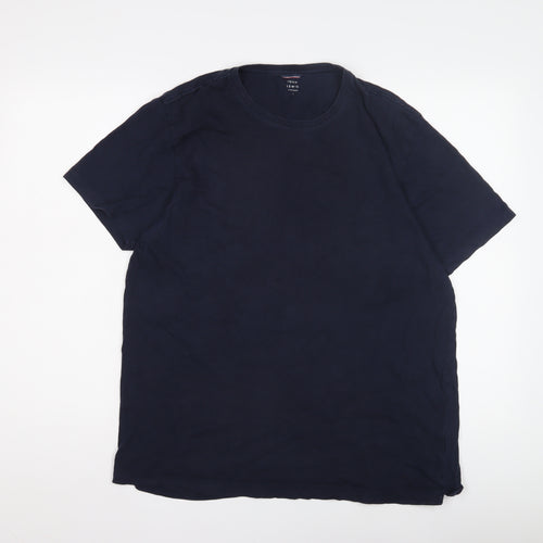 John Lewis Men's Blue Cotton T-Shirt L