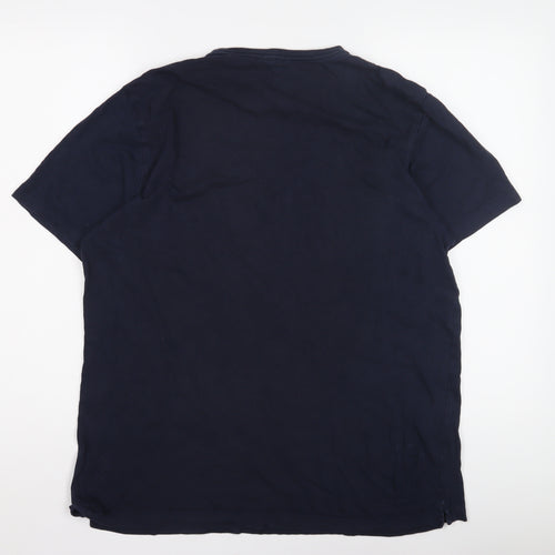 John Lewis Men's Blue Cotton T-Shirt L