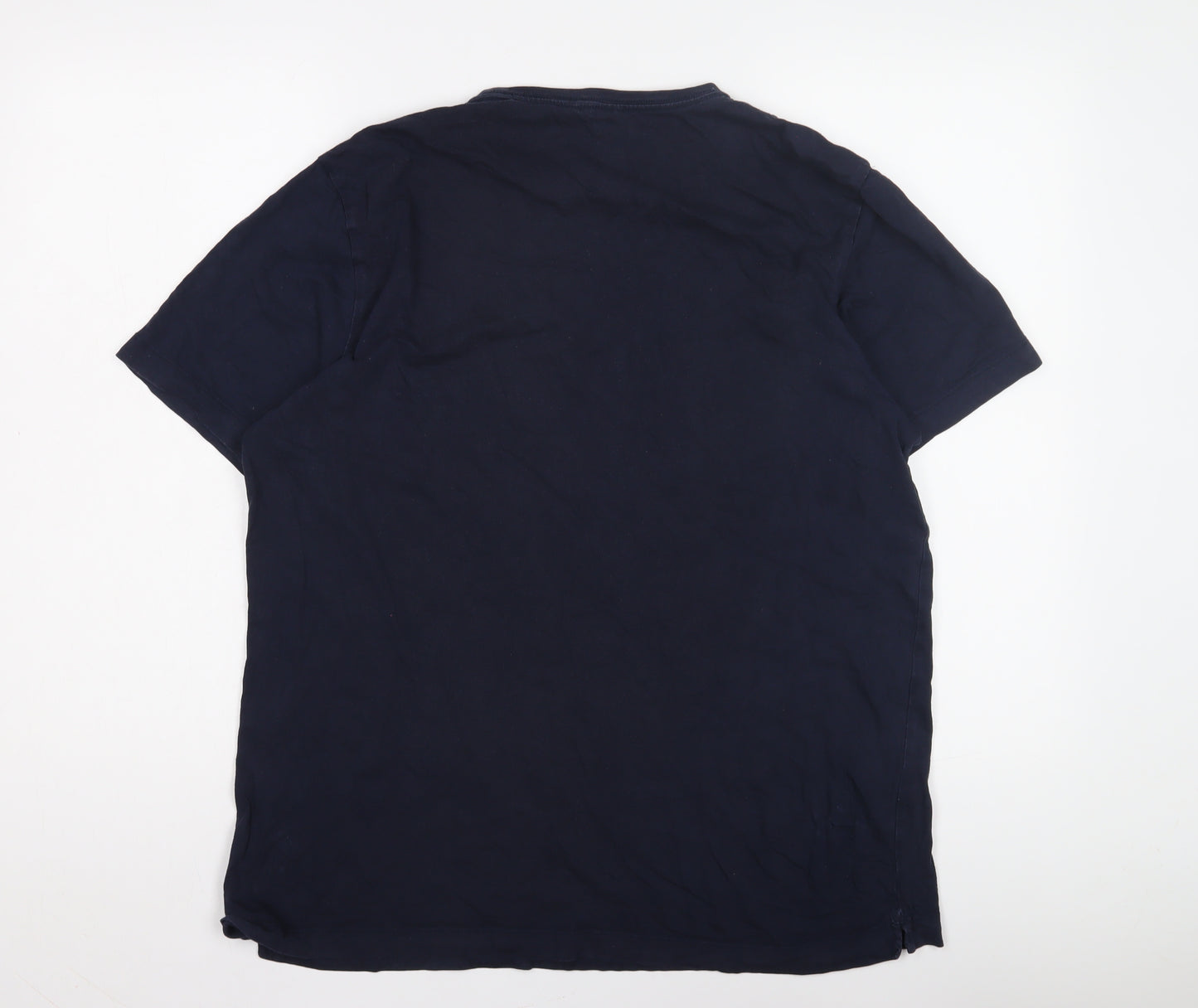 John Lewis Men's Blue Cotton T-Shirt L