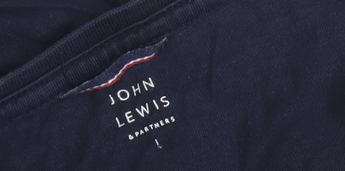 John Lewis Men's Blue Cotton T-Shirt L