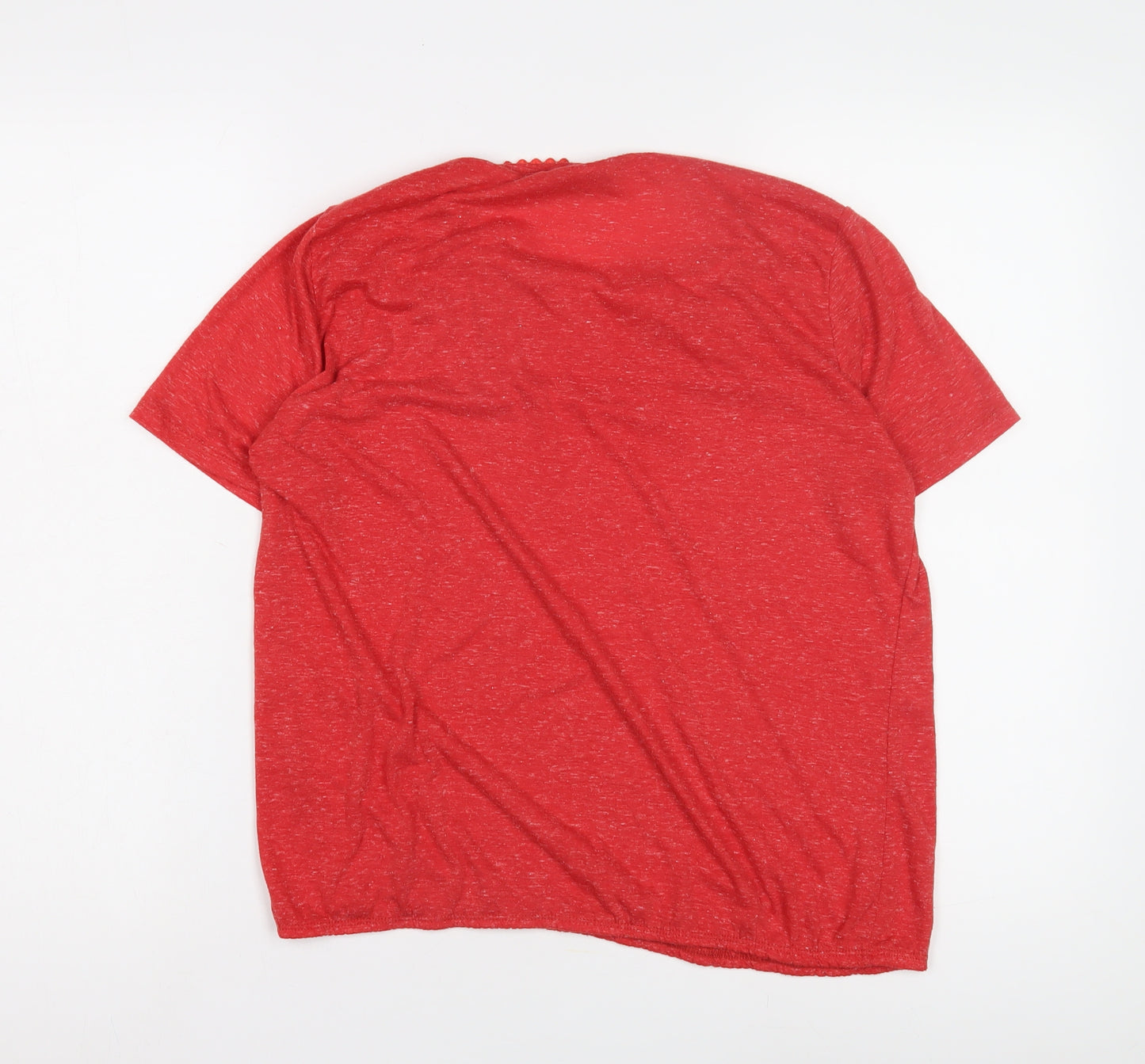 Isle Women's Red Embroidered T-Shirt Size M