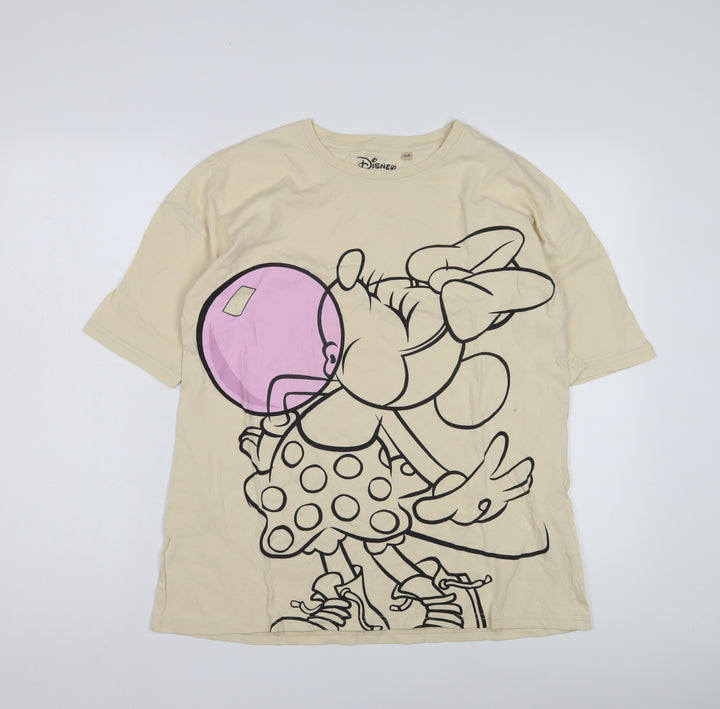 Disney Beige Minnie Mouse Girls T-Shirt M